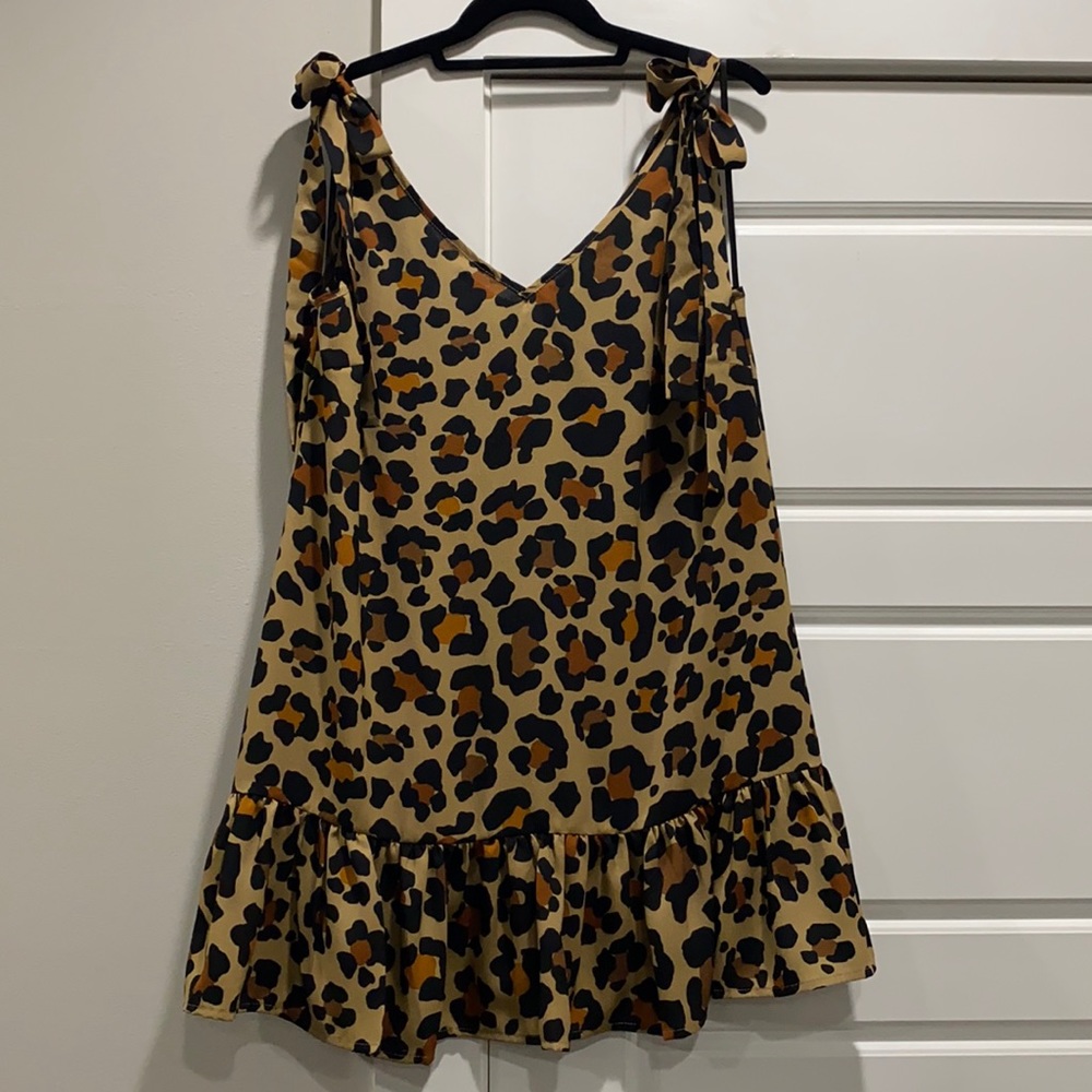 Judith March Cheetah Slip-Tie Dress